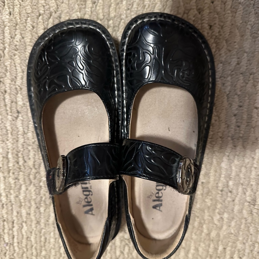 Alegria Black Dress Shoes with Mary Jane Style